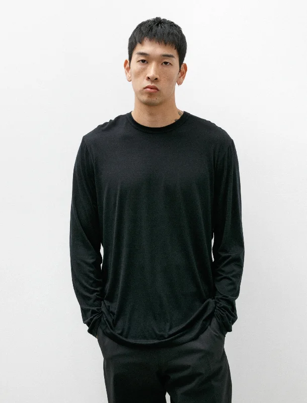 Men's eco - friendly recycled t - shirts for sustainable fashion choicesFrame LS Shirt Black Men's eco - friendly recycled t - shirts for sustainable fashion choicesFrame LS Shirt Black