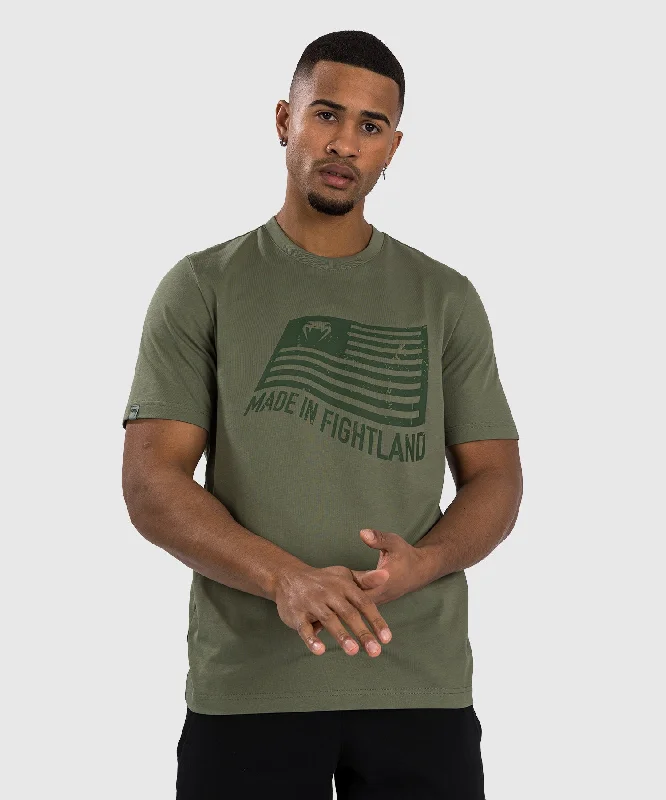 Men's plus - size pocket t - shirts with a classic lookVenum Made in Fightland T-Shirt - Khaki Men's plus - size pocket t - shirts with a classic lookVenum Made in Fightland T-Shirt - Khaki