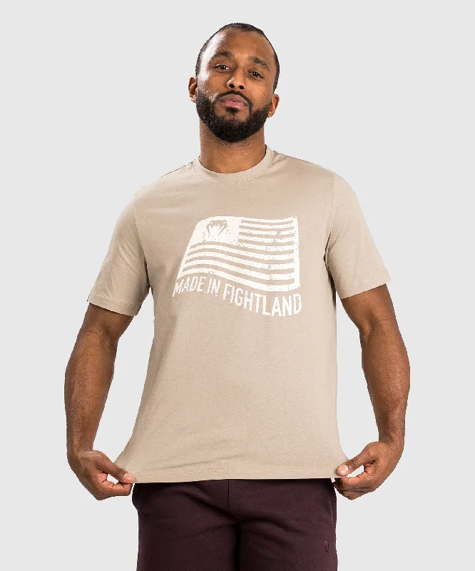 Men's distressed denim - look t - shirts with a rugged appealVenum Made in Fightland T-Shirt - Sand Men's distressed denim - look t - shirts with a rugged appealVenum Made in Fightland T-Shirt - Sand