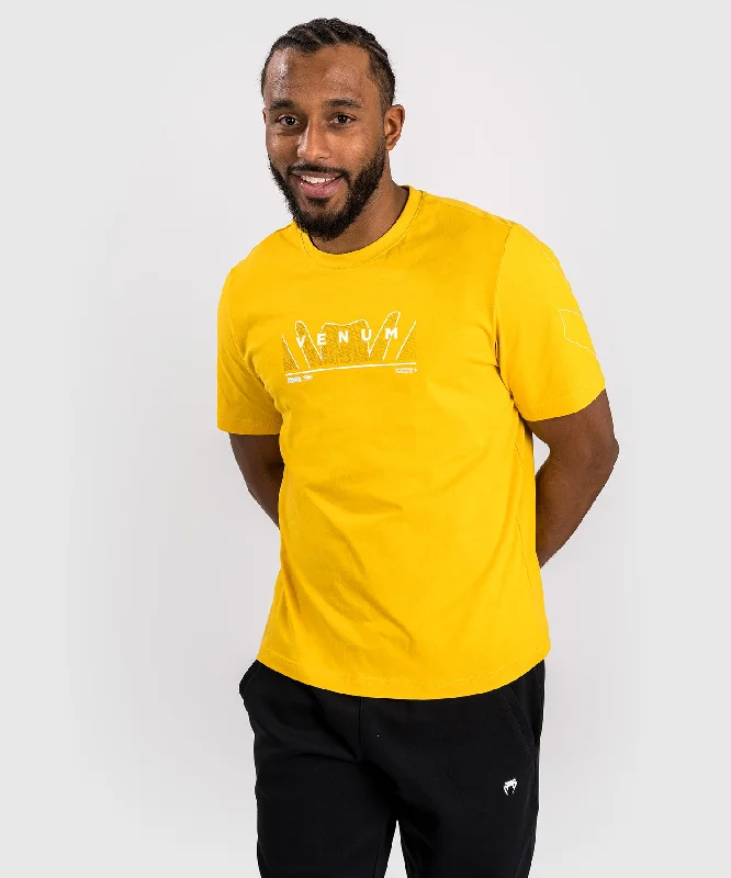 Men's button - front t - shirts with a unique artistic printVenum Snake Print T-Shirt - Yellow Men's button - front t - shirts with a unique artistic printVenum Snake Print T-Shirt - Yellow