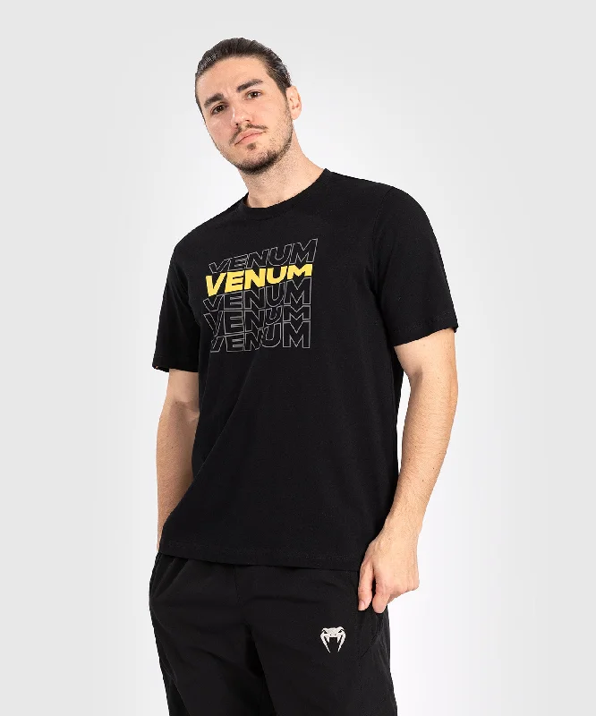 Men's distressed denim - look t - shirts with a rugged appealVenum Vertigo Men's Short Sleeve T-shirt - Black/Yellow Men's distressed denim - look t - shirts with a rugged appealVenum Vertigo Men's Short Sleeve T-shirt - Black/Yellow