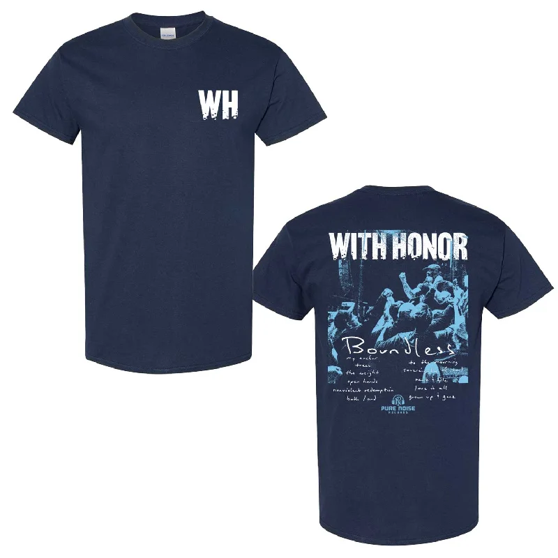 Men's button - front t - shirts with a unique artistic printBoundless Navy - Tee