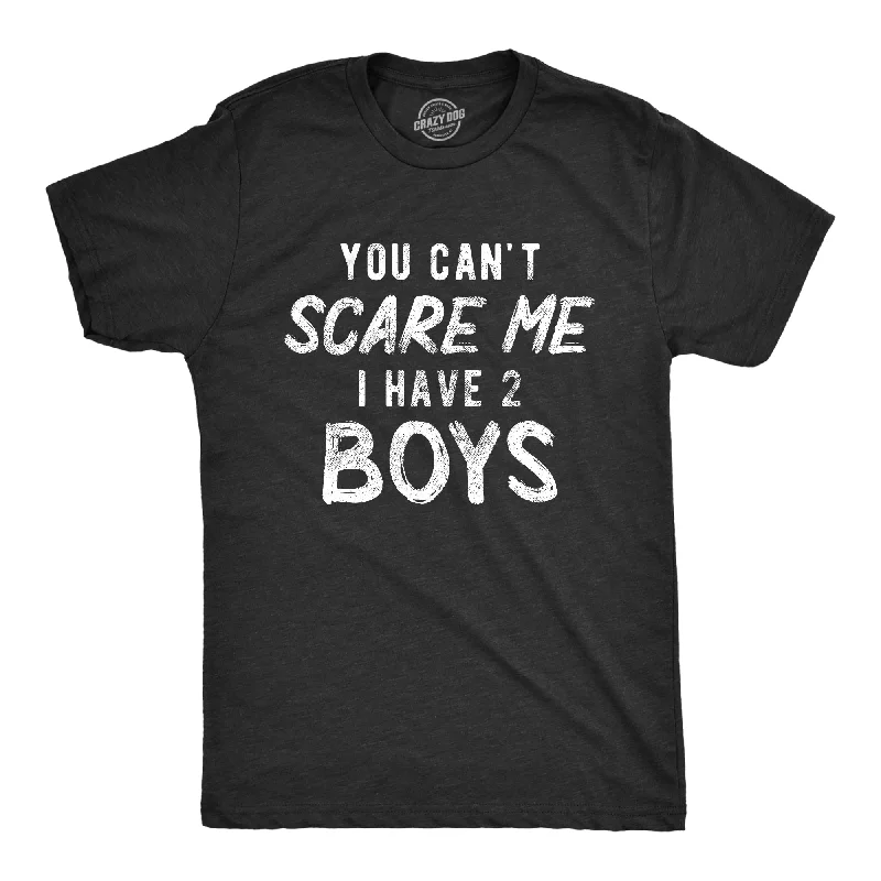 Men's long - sleeve henley t - shirts with button - down placketsYou Can't Scare Me I Have Two Boys Men's T Shirt Men's long - sleeve henley t - shirts with button - down placketsYou Can't Scare Me I Have Two Boys Men's T Shirt