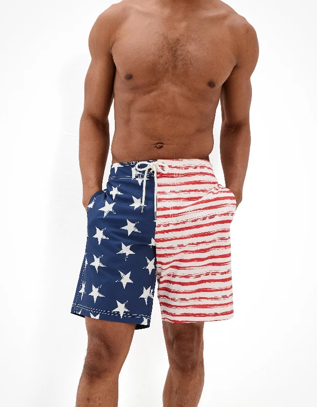 Men's zip - pocket canvas shorts for added functionality during travel   AE 9" Classic Board Short