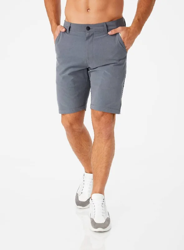 Men's high - waisted swim shorts with UPF protection for beach vacations Beacon Hybrid Short In Charcoal Men's high - waisted swim shorts with UPF protection for beach vacations Beacon Hybrid Short In Charcoal