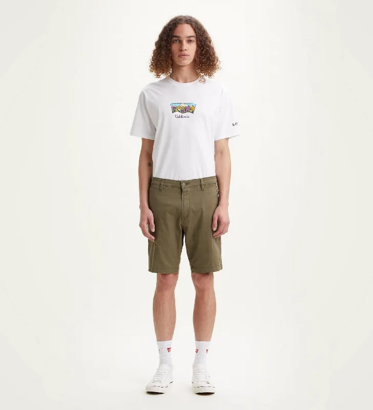 Men's plaid pattern wool blend shorts for a preppy fall styleChino Short - Bunker Olive Men's plaid pattern wool blend shorts for a preppy fall styleChino Short - Bunker Olive