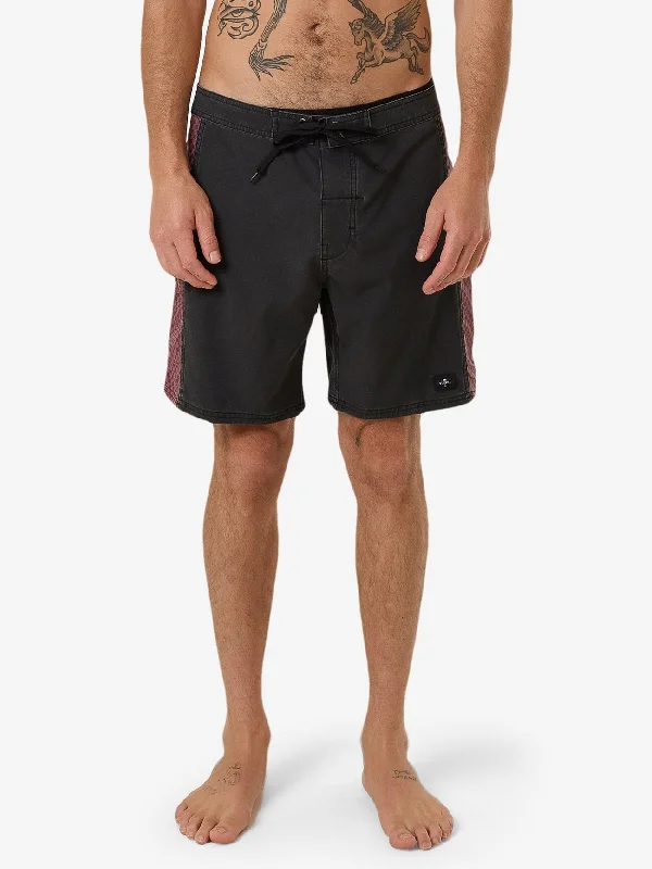Men's breathable cotton athletic shorts for intense workouts Distortion Boardshort - Black
