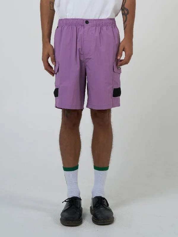 Men's checkered pattern wool shorts for a stylish winter layering option Interlock Short - Mauve Shadows Men's checkered pattern wool shorts for a stylish winter layering option Interlock Short - Mauve Shadows