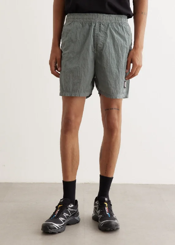 Men's wide - leg linen blend shorts for a relaxed beachside vibe Iridescent Nylon Metal Swim Trunks Men's wide - leg linen blend shorts for a relaxed beachside vibe Iridescent Nylon Metal Swim Trunks