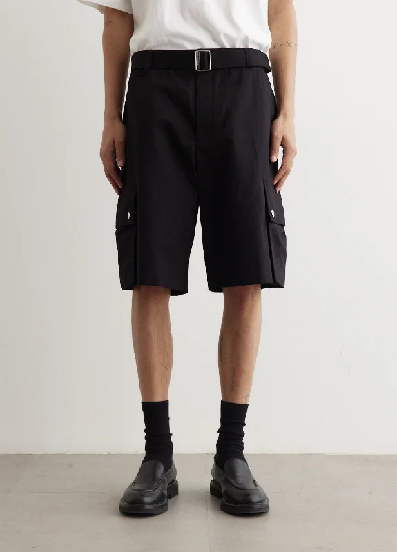 Men's plaid pattern wool blend shorts for a preppy fall style   Le Cargo Bermuda