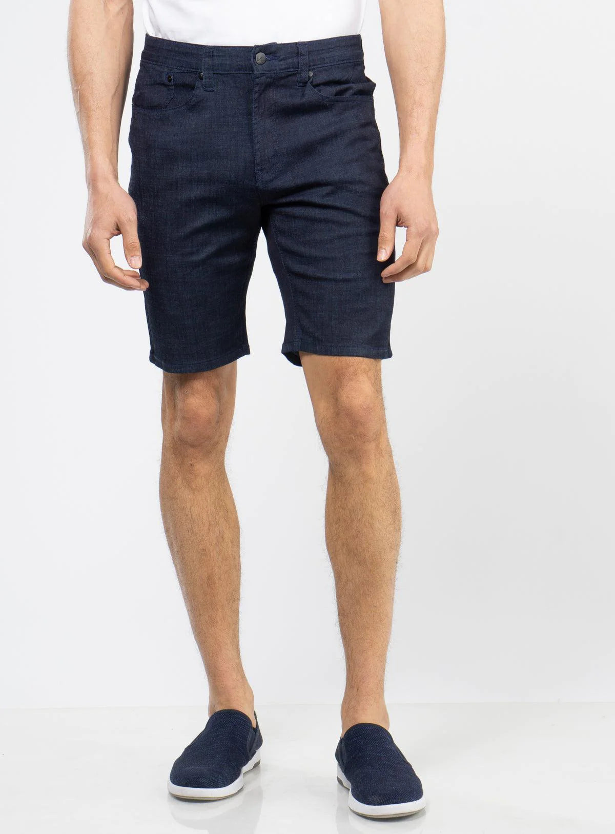 Men's flat - front chino shorts for semi - formal summer eventsLois - NAVY STRETCH 'DENNIS' BERMUDA 1811-7802-33 Men's flat - front chino shorts for semi - formal summer eventsLois - NAVY STRETCH 'DENNIS' BERMUDA 1811-7802-33