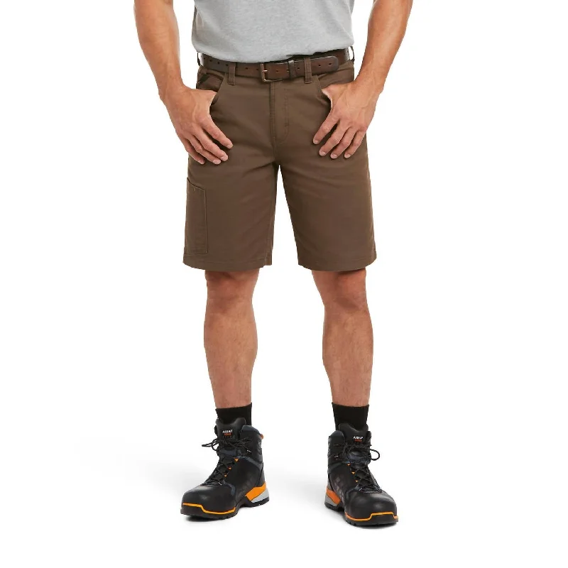 Men's ripped denim shorts for a trendy streetwear aesthetic Men's Rebar Durastretch Made Tough 10" Short In Wren Men's ripped denim shorts for a trendy streetwear aesthetic Men's Rebar Durastretch Made Tough 10" Short In Wren