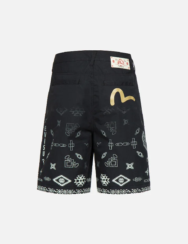 Men's high - waisted swim shorts with UPF protection for beach vacations Nomadic Pattern Print Woven Shorts Men's high - waisted swim shorts with UPF protection for beach vacations Nomadic Pattern Print Woven Shorts