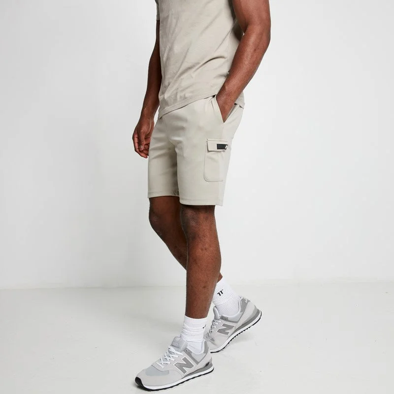 Men's floral print silk blend shorts for a unique night - out look Pocket Detail Shorts - Neutral Sage Men's floral print silk blend shorts for a unique night - out look Pocket Detail Shorts - Neutral Sage