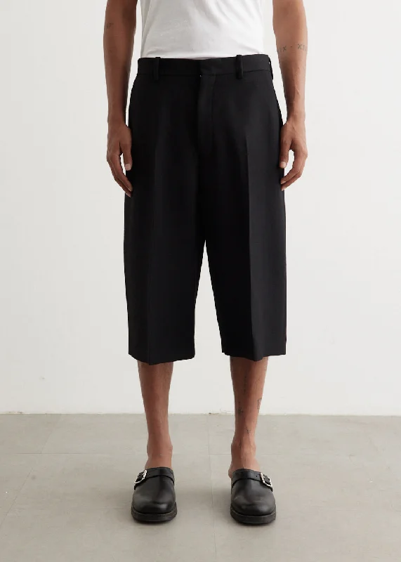 Men's side - stripe track shorts for a sporty running look Rany Heavy Wool Twill Shorts Men's side - stripe track shorts for a sporty running look Rany Heavy Wool Twill Shorts