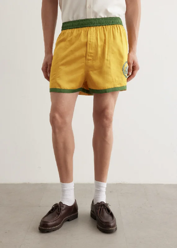 Men's ripped denim shorts for a trendy streetwear aesthetic   Satin Gym Shorts