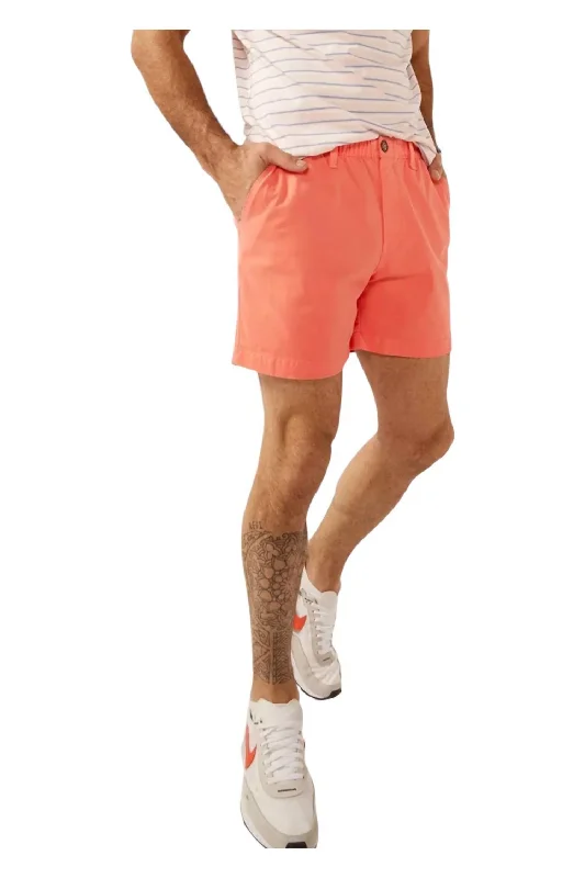Men's neon - colored athletic shorts for high - visibility workouts The New Englands 5.5" Short In Vintage Washed Coral Men's neon - colored athletic shorts for high - visibility workouts The New Englands 5.5" Short In Vintage Washed Coral