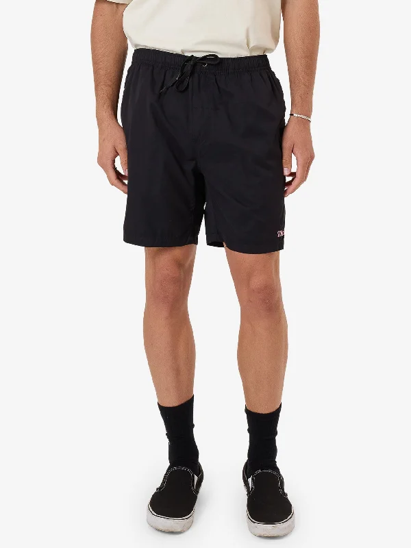 Men's drawstring casual linen shorts for a laid - back summer look Thrills Forever Volley - Faded Black Men's drawstring casual linen shorts for a laid - back summer look Thrills Forever Volley - Faded Black