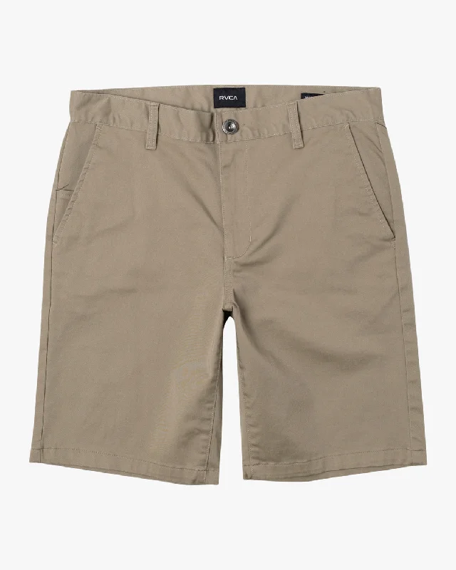 Men's wide - leg linen blend shorts for a relaxed beachside vibe Week-End 20" Stretch Shorts - Khaki Men's wide - leg linen blend shorts for a relaxed beachside vibe Week-End 20" Stretch Shorts - Khaki