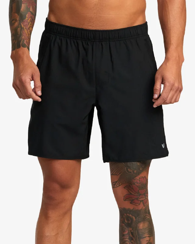 Men's zip - pocket canvas shorts for added functionality during travel Yogger Control 17" Training Shorts - RVCA Black Men's zip - pocket canvas shorts for added functionality during travel Yogger Control 17" Training Shorts - RVCA Black