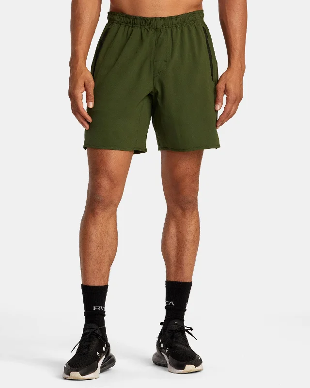 Men's elastic waistband lounge shorts for lazy weekends at home Yogger Stretch 17" Athletic Shorts - Jungle Men's elastic waistband lounge shorts for lazy weekends at home Yogger Stretch 17" Athletic Shorts - Jungle