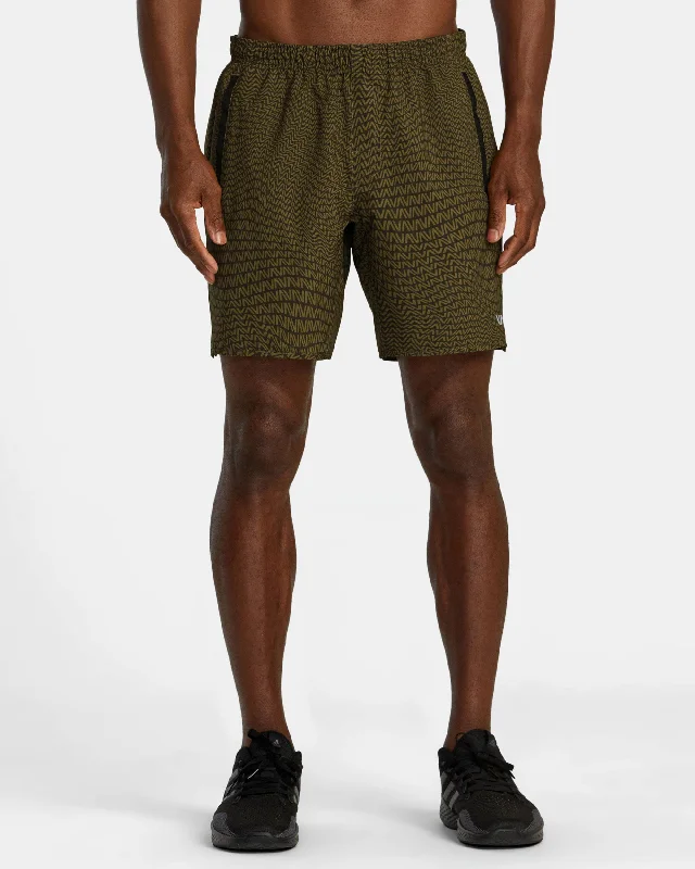 Men's moisture - wicking performance shorts for sweaty outdoor activities Yogger Stretch 17" Athletic Shorts - Va Warp Chocolate Men's moisture - wicking performance shorts for sweaty outdoor activities Yogger Stretch 17" Athletic Shorts - Va Warp Chocolate