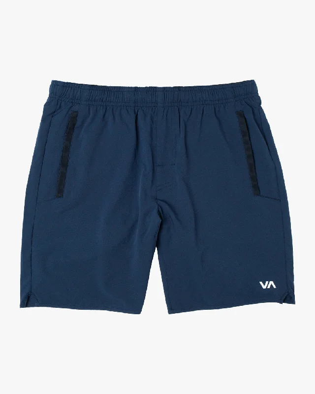 Men's neon - colored athletic shorts for high - visibility workouts Yogger Stretch 17" Athletic Shorts - Midnight Men's neon - colored athletic shorts for high - visibility workouts Yogger Stretch 17" Athletic Shorts - Midnight