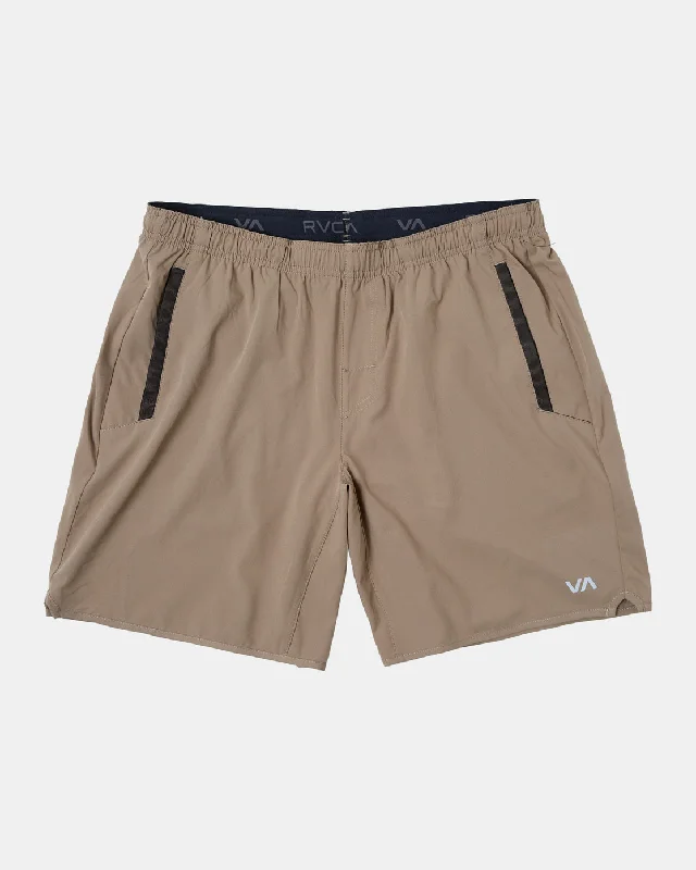 Men's breathable cotton athletic shorts for intense workouts Yogger Stretch 17" Athletic Shorts - Dark Khaki Men's breathable cotton athletic shorts for intense workouts Yogger Stretch 17" Athletic Shorts - Dark Khaki